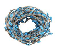 LetCart Artificial Leaf Ribbon Braided Garland Vine DIY Decoration Accessories for Home Wedding Party Hotel Restaurant Decor (Blue)