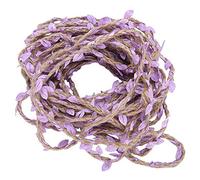 LetCart Artificial Leaf Ribbon Braided Garland Vine DIY Decoration Accessories for Home Wedding Party Hotel Restaurant Decor (Purple)