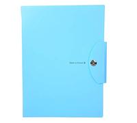 LetCart Cartella per Documenti, Cartella per Documenti Busta per File A4 in plastica Blu a 5 Strati in PVC con Fibbia Magnetica