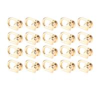LetCart D Ring Rivets Metal Screw Stud Rivets 360 Degree Rotating D Ring Fasteners for Leather Collar Belt Handbag Purse DIY Projects Zinc Alloy Iron 16x12mm 20PCS (Gold)