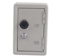 LetCart Kids Learning Toy Money Box Password Cash Coins Saving Safe Box with 2 Keys for Home School Office Black White Metal 18x12x10cm (White)