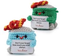 LetCart Kit per uncinetto per principianti con video tutorial, set completo Amigurumi per bambini e adulti, include filato, ganci e guide passo passo (blu/verde)