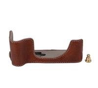 LetCart Mezza custodia in pelle PU per fotocamera XT200, stile retrò, con apertura inferiore, marrone