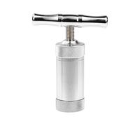 LetCart Pressa per polline in metallo con confezione regalo in argento, strumento portatile a T shaped Herb Press per tabacco comprimere monete, cilindro 2,5 cm Heavy Duty in lega di alluminio presser