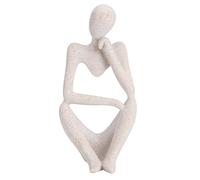LetCart Thinking Figure Model Ornament Exquisite Hand Made Resin Figurines Craft Gift Home Decoration Nordic Style Art Decor for Living Room Office Study Synthetic Resin Material