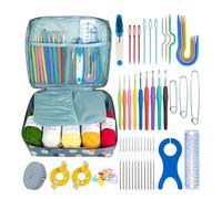 LetCart Uncinetto Set, 59 Pezzi Kit Uncinetto Principianti, Include Uncini Ergonomici In Metallo, Lana, Custodia E Accessori Per Lavorare A Maglia, Per Maglieria, Sciarpe, Guanti, Borse, Cappelli