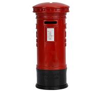 LetCart Vintage Metal London Red Telephone Booth Saving Pot Money Deposit Box Coin Bank Gift Decoration Handmade Durable Metal Piggy Bank for Kids Adults Home Office Decor Red Black