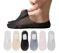 letcdfer No Show - Calzini in nylon da donna, invisibili, antiscivolo, invisibili, da barca, ultra sottili, ultra sottili, per mocassini, scarpe da ginnastica, scarpe basse con tacco alto, 6 paia