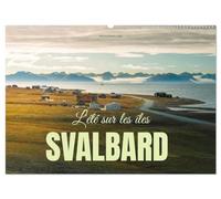 L'été sur les îles Svalbard (Calendrier mural 2026 DIN A2 vertical), CALVENDO calendrier mensuel: Glaciers, mousse et maisons colorées