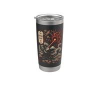 L'Eterna Caccia Samurai Arte Giappone Bicchiere termico in acciaio inox doppia parete