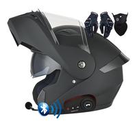 Letetexi Casco Modulare Moto Bluetooth Integrato Certificazione ECE Caschi Modulari Apribili Dual Visor Anti-Fog Caschi, Casco Moto Integrale Full Face Freddo per Uomini Donne 57~64cm