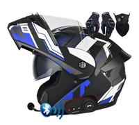 Letetexi Casco Modulare Moto Bluetooth Integrato Certificazione ECE Caschi Modulari Apribili Dual Visor Anti-Fog Caschi, Casco Moto Integrale Full Face Freddo per Uomini Donne 57~64cm