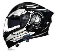Letetexi Casco Modulare Moto Bluetooth Integrato Certificazione ECE Caschi Modulari Apribili Dual Visor Anti-Fog Caschi, Casco Moto Integrale Full Face Freddo per Uomini Donne M~XXL