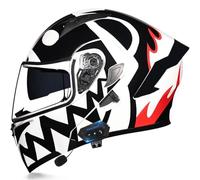 Letetexi Casco Modulare Moto Bluetooth Integrato Certificazione ECE Caschi Modulari Apribili Dual Visor Anti-Fog Caschi, Casco Moto Integrale Full Face Freddo per Uomini Donne M~XXL