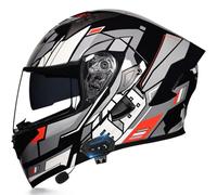 Letetexi Casco Modulare Moto Bluetooth Integrato Certificazione ECE Caschi Modulari Apribili Dual Visor Anti-Fog Caschi, Casco Moto Integrale Full Face Freddo per Uomini Donne M~XXL