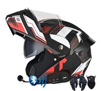 Letetexi Casco Modulare Moto Bluetooth Integrato, Certificazione ECER22.06 Caschi Modulari Apribili Dual Visor Anti-Fog Caschi, Casco Moto Integrale Full Face Freddo per Uomo Dona 57~64cm