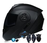 Letetexi Casco Moto Integrato Bluetooth Modulare Flip Full Face Apribile con Doppia Visiera Caschi Speaker Integrato Microfono per Risposta Automatica Donna o Uomo Certificazione ECE
