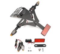 Letgoing Portatarga Universale per Moto con Luci e Indicatori LED Alluminio CNC Adatto per CB650R CBR650R YZF R1 R3 R6 R25 MT07 Z800 La maggior parte delle moto (con indicatore luminoso)