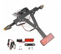Letgoing Universale Moto Targa Titolare con Luce LED & Segnale di Direzione Angolo Regolabile Per CB650R CBR650R YZF R1 R3 R6 R25 MT07 Z800 La maggior parte moto Alluminio Licenza Targa Mount