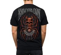 Lethal Threat Know le Tue Tenebre Ragno Teschio Motociclista Uomo T Shirt