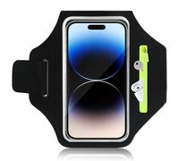 Lethra Fascia da braccio per telefono da corsa, regolabile, con tasca con cerniera per AirPods, per iPhone 17/16/15/14/13/12/11Pro Max e GalaxyS25 S24 S23, supporto per telefono per correre fino a