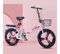 LETIANZG Bicicletta Pieghevole Leggera da 22/24 Pollici for Adulti, Trasmissione a Catena, Telaio in Alluminio Leggero, Bicicletta da Viaggio Unisex(D,22in)