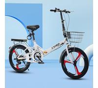 LETIANZG Bicicletta Pieghevole Leggera da 22/24 Pollici for Adulti, Trasmissione a Catena, Telaio in Alluminio Leggero, Bicicletta da Viaggio Unisex(E,20in)