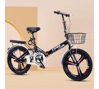 LETIANZG Bicicletta Pieghevole Leggera da 22/24 Pollici for Adulti, Trasmissione a Catena, Telaio in Alluminio Leggero, Bicicletta da Viaggio Unisex(C,20in)