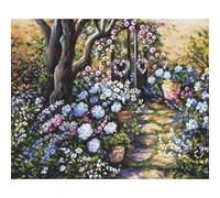 Letistitch set punto croce "Beautiful garden"; schema di conteggio, 39x32cm