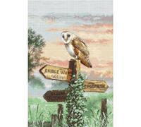 Letistitch Set per punto croce "Barbagianni", schema per il conteggio, 45x30cm