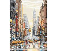 Letistitch Set per punto croce "Sunset on 5th Avenue, Serie: Cities", schema per