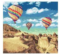 Letistitch set punto croce "Balloons over the Grand Canyon"; schema di conteggio