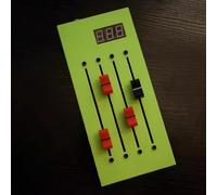 LeTkingok Controller CC con Display Digitale, Controller MIDI a 4 Tracce con Fader Lungo per DAW (Verde)