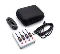 LeTkingok Controller MIDI a 4 Canali con Fader da 45 mm e 4 Pulsanti, USB-C, Plug & Play per Software DAW Musicali