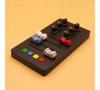 LeTkingok Controller MIDI USB EM-MIDI1, 4 Pulsanti, 4 Cursori, 6 Manopole, Type-C, Plug & Play per Sound Design, Performance e Sequenziamento Veloce