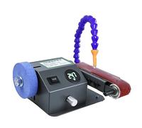 LeTkingok Mini Affilacoltelli Elettrico, Levigatrice a Nastro a Doppio Scopo a Secco e Bagnato, Smerigliatrice, Levigatrice, Lucidatrice, Velocità 0-13000Giri/min