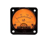 LeTkingok Misuratore di Corrente Analogico DC 150mA da 45 mm con Retroilluminazione a LED Giallo Caldo per Amplificatori a Valvole