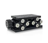 LeTkingok Piattaforma di Sollevamento di Precisione sull'Asse Z, Piattaforma di Regolazione Lineare con Azionamento a Vite Micrometrica e Martinetto da Laboratorio Manuale, Capacità di Carico 15 kg