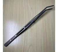 LeTkingok Pinzette Extra Lunghe da 30 cm in Lega di Titanio, Resistenti alle Alte Temperature e alla Corrosione, Ideali per la Creazione di Gioielli e per l'Oreficeria (Testa curva)