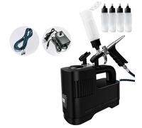 LeTkingok Pompa per Aerografo Portatile AC100-240V, Mini Compressore d'Aria per Dipingere e Smaltare Modelli, Statuette e Mobili