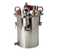 LeTkingok Serbatoio a Pressione per Erogatore a Scarico Laterale in Acciaio Inossidabile da 5 L, Secchio per Erogazione Fluidi con Valvola di Regolazione di Sicurezza, Pressione Massima 8 Bar