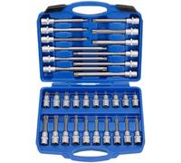 LeTkingok Set di Punte a Bussola in Acciaio Al Cromo Vanadio, Punte per Cacciavite a Bussola Esagonale Tipo M, Tipo T, Tipo H (T-type)