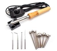 LeTkingok Set di strumenti per la creazione di fiori in tessuto di stoffa fai-da-te 220V, temperatura del saldatore elettrico regolabile