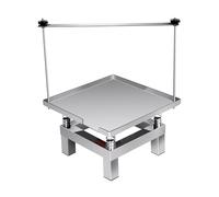 LeTkingok Tavolo Vibrante per Calcestruzzo, Piattaforma Vibrante per Blocchi di Prova per Malta Cementizia in Acciaio Inossidabile con Dispositivo di Rinforzo Regolabile