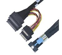 LetLinkSo Cavo PCIe 5.0 MCIO x8 a 2 x SFF-8639 per SSD U.2 NVMe con alimentazione a 15 pin, 40 cm