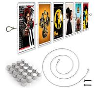 LeTOMA - Corda per foto 50 cm con 5 magneti al neodimio estremamente forti - Corda magnetica extra forte che garantisce una tenuta perfetta per foto e cartoline, filo per foto, filo magnetico - 0,5 m