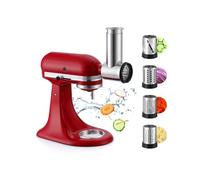 LETOMS Affettatrice in acciaio inox e accessori per taglierina per frullatore verticale Kitchenaid - Accessori per taglierina verdure per Kitchenaid, produttore di insalata, polvere abrasiva
