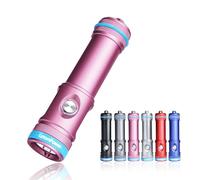 LetonPower Tynny-13se torcia subacquea 2200 lumen, 6 modalità di Torcia led subacquea, torcia sub con batteria ricaricabile e ricarica Type-C per torcia subacquea professionale (Rosa)