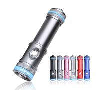 LetonPower Tynny-13se torcia subacquea 2200 lumen, 6 modalità di Torcia led subacquea, torcia sub con batteria ricaricabile e ricarica Type-C per torcia subacquea professionale (Grigio)