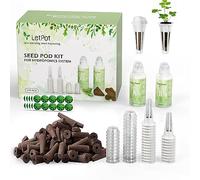 LetPot Kit da 172 pezzi per semi, spugne per coltivazione idroponica, kit per coltivazione idroponica con 60 spugne, 2 nutrienti, 25 cesti, 60 adesivi, 25 cupole di germinazione